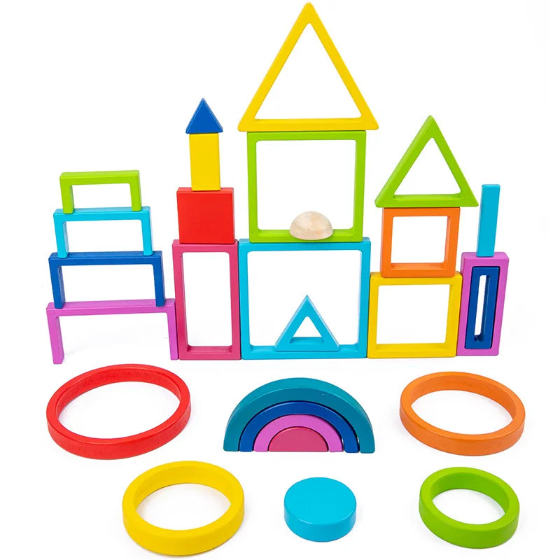 Vibrant Explorations - Rainbow Stacking Toys