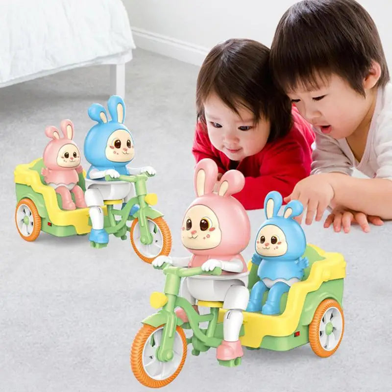 Rabbit Party on Wheels - Bicycling Plaything Bunnies