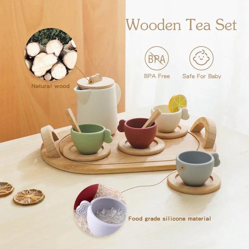 Wood & Silicone - Plaything Tea Set