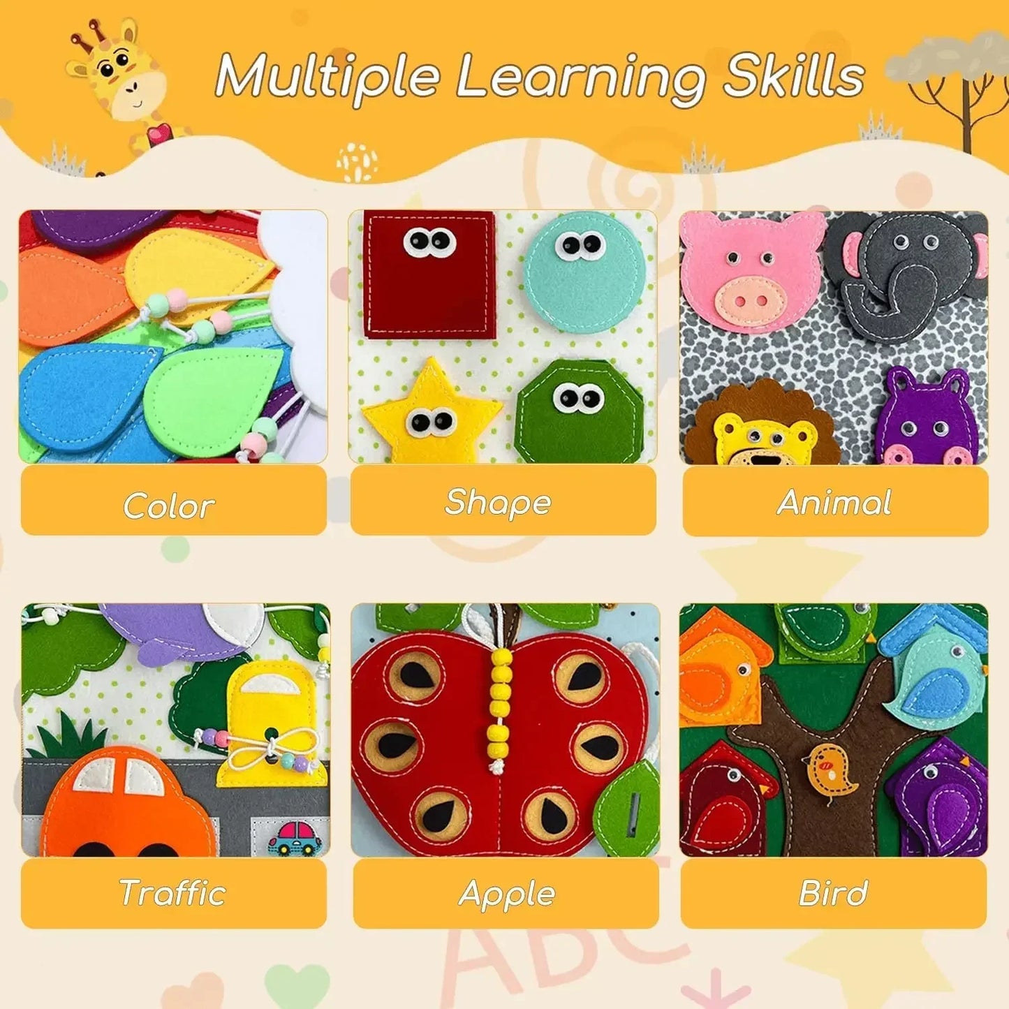 Feel & Discover - Felt Book Animals