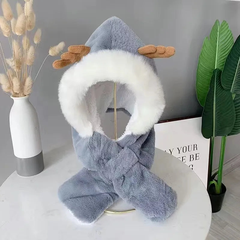 Warm & Cozy - Hat & Scarf In 1