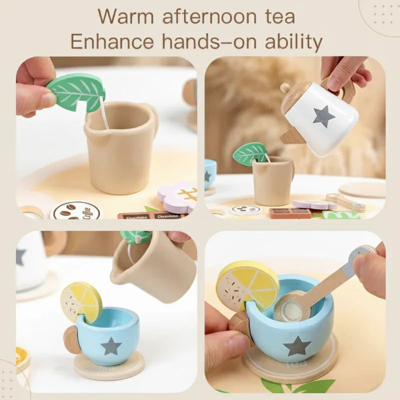 Simple & Charming – Wooden Tea Kit for Children
