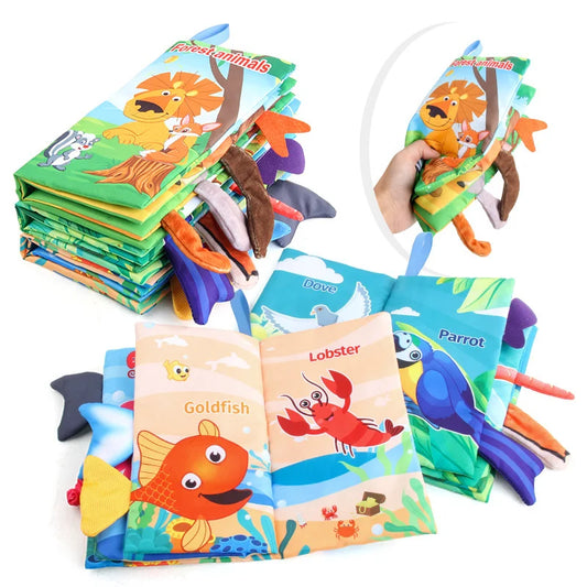Soft Tail Play - Sensory Animals Baby Booklet