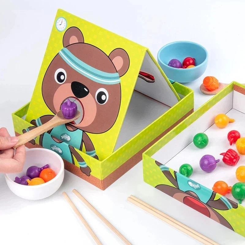 Fine Motor Skills & Color Recognition - Montessori Food Activity
