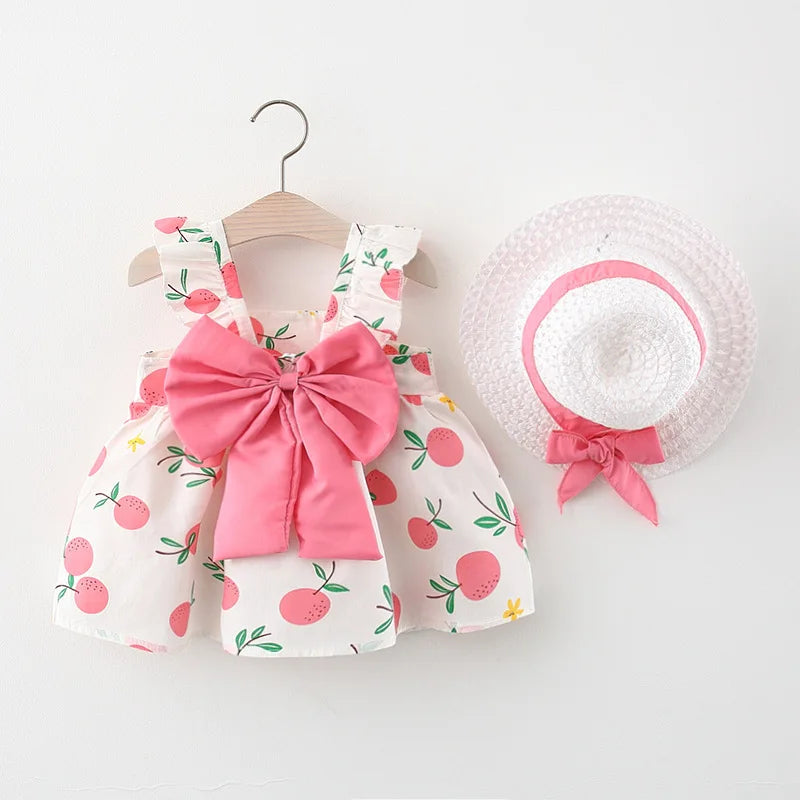 Sweet & Summery - Fruit Dress (includes FREE straw hat)