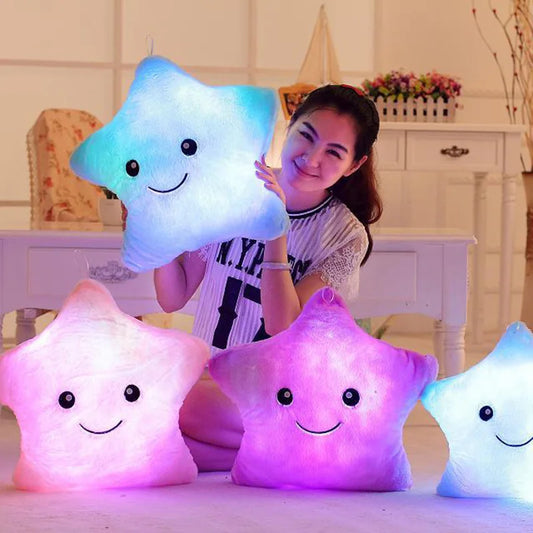 Star fun in bed - Luminous Stuffed Pillow