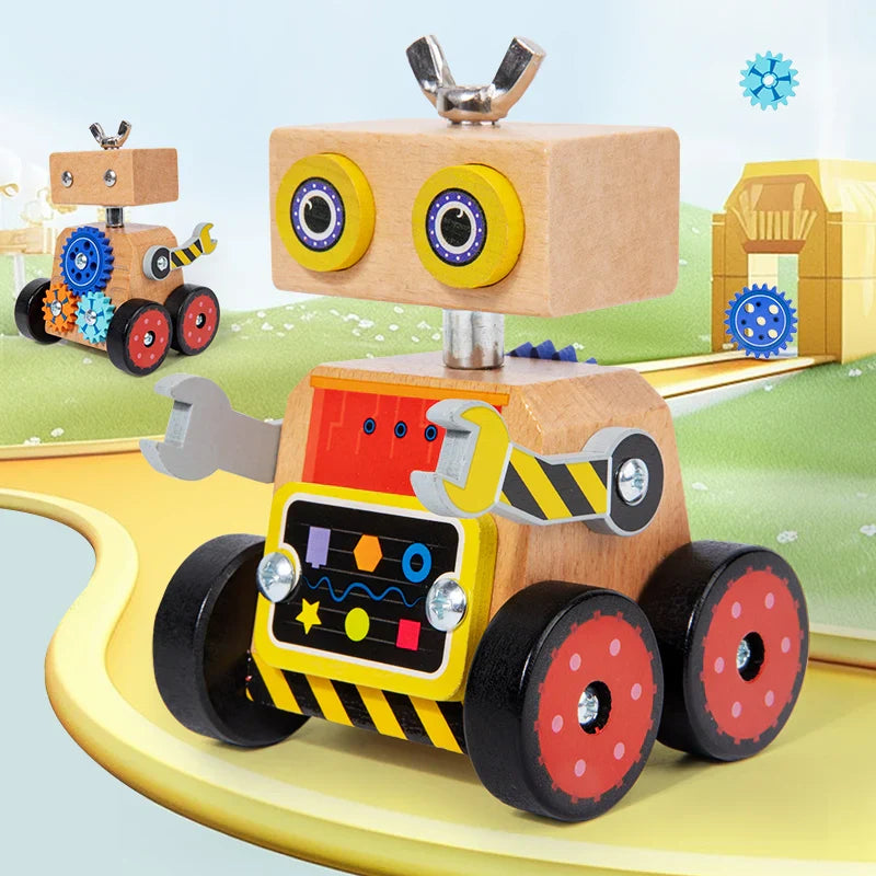 Build & Play - Wood Construction Robot