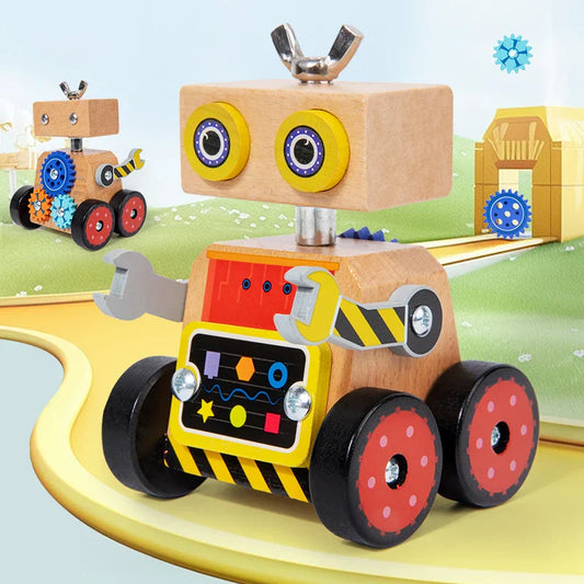 Build & Play - Wood Construction Robot