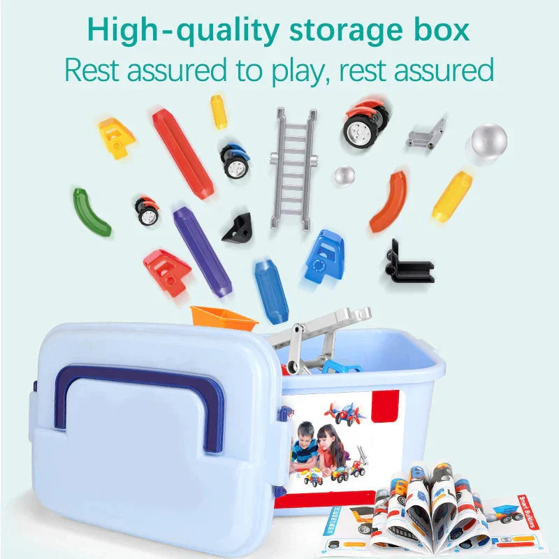 Magnetic Building Play - Magnetic Vehicles Toy Set