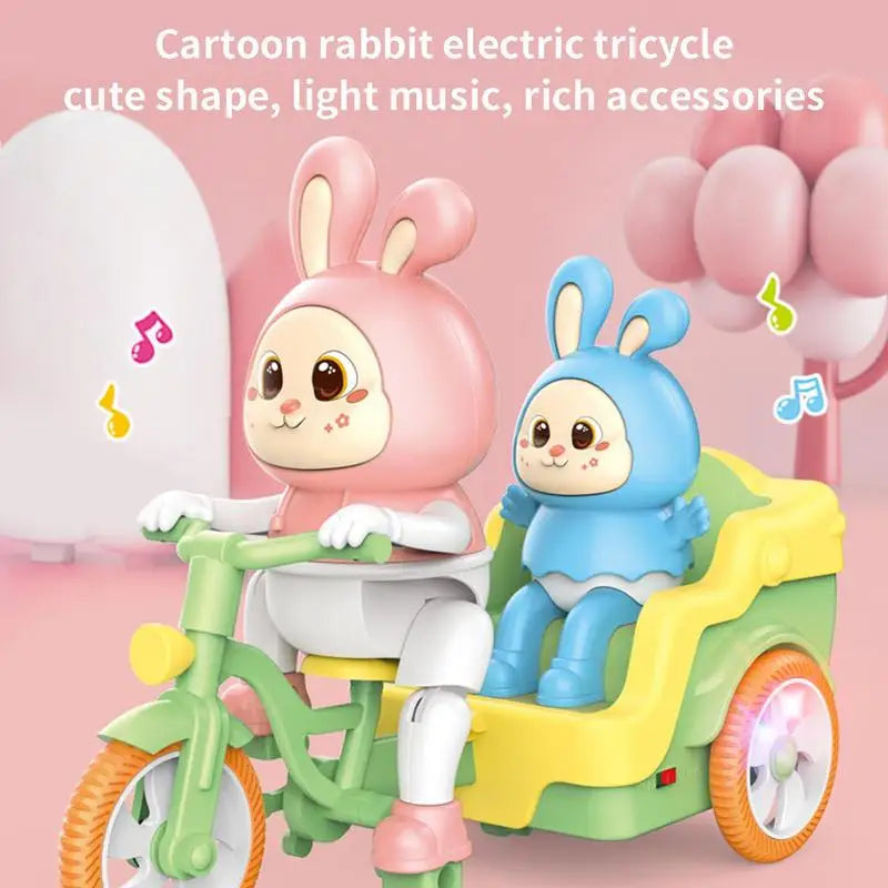 Rabbit Party on Wheels - Bicycling Plaything Bunnies