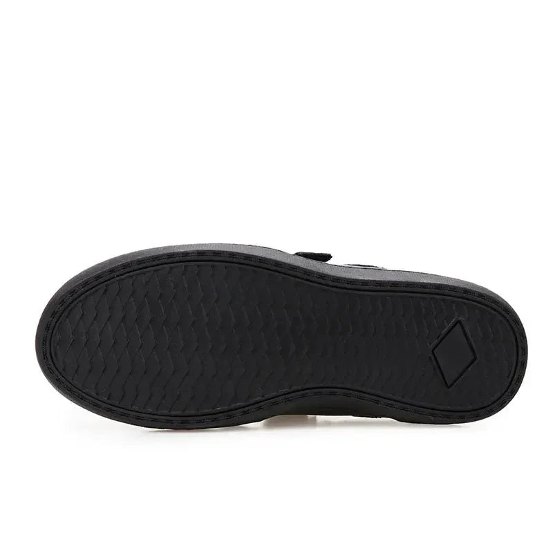 Light & Durable - Leather Sneakers with Velcro