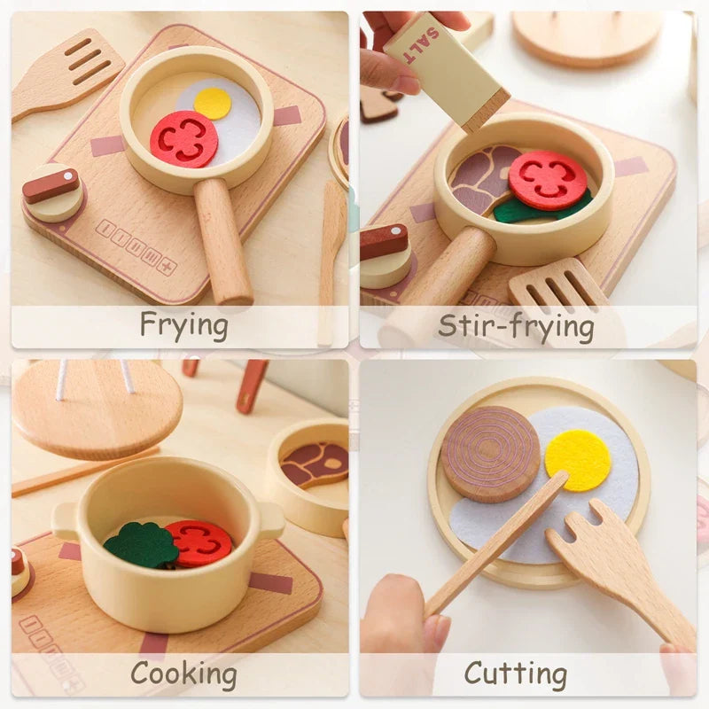 Mini-Chefs On The Move - Wooden Play Kitchen Kit