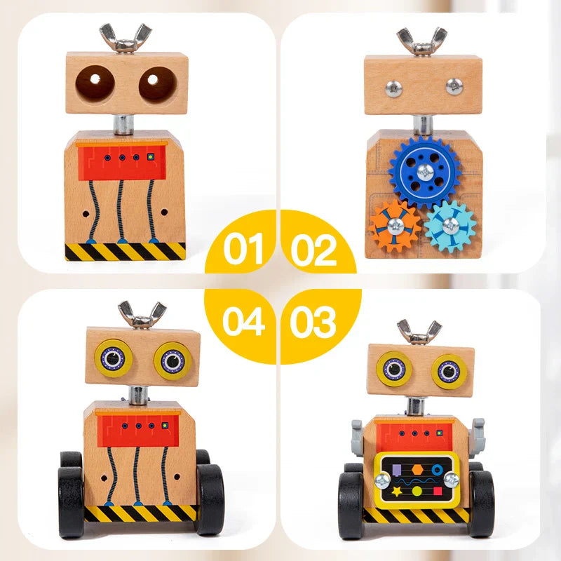 Build & Play - Wood Construction Robot