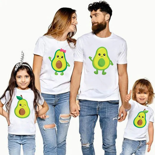 Matching With The Family - Avocado T-shirt White