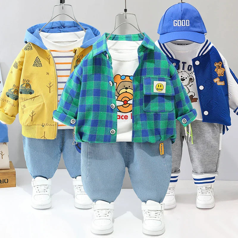 Toddler & Adventure - 3-Piece Clothing Kit Red Baseball Bear