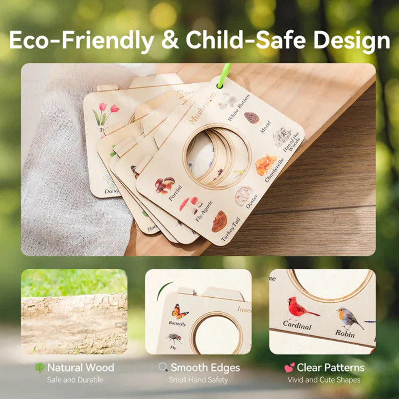 Nature Discovery Kit – Educational Wooden Viewing Frame