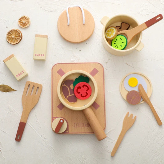 Mini-Chefs On The Move - Wooden Play Kitchen Kit