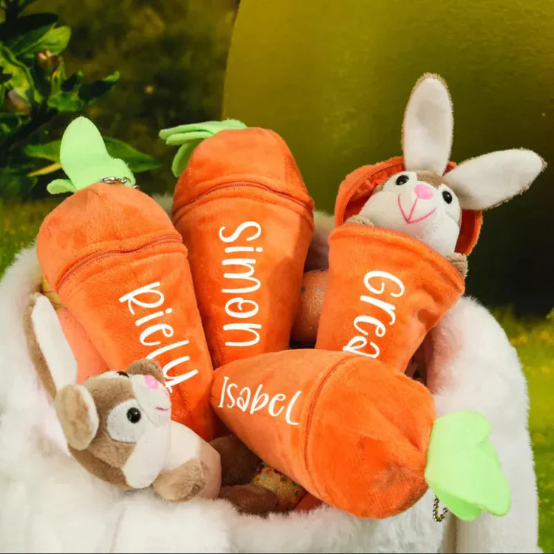 Custom Bunny – The Ultimate Easter Gift - Plush Carrot Bunny with Name