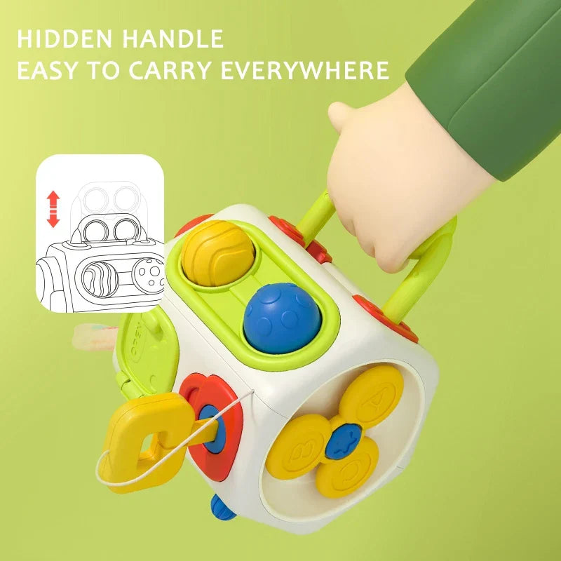 Clever & Playful – Montessori Fidget Cube 10-in-1