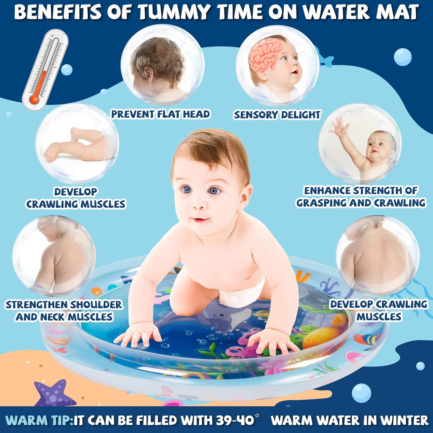 Cheerful & Developmental – Infant Sensory Water Mat