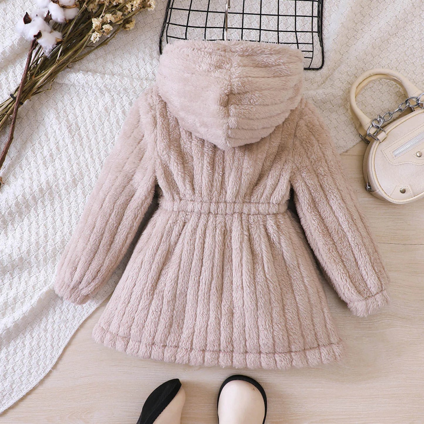 Plush Fleece Inner Lining for Girls - Winter Coat
