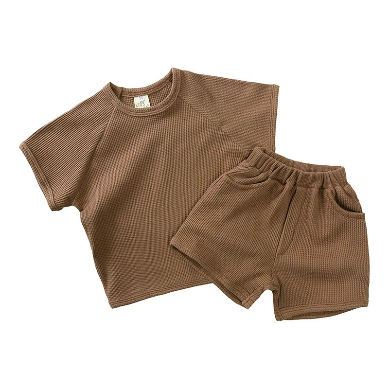 Summer rib fabric clothing set.
