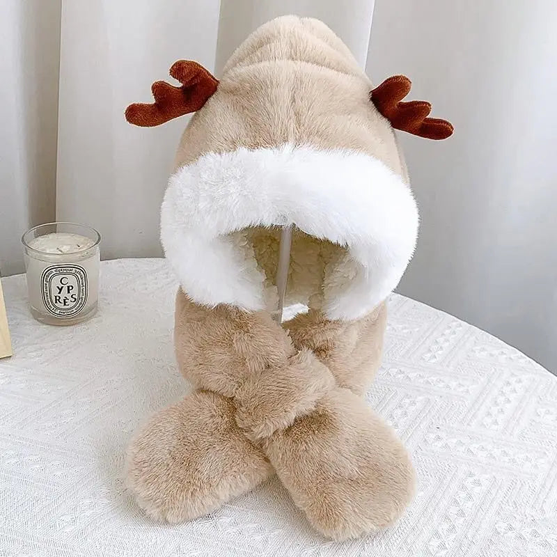 Warm & Cozy - Hat & Scarf In 1