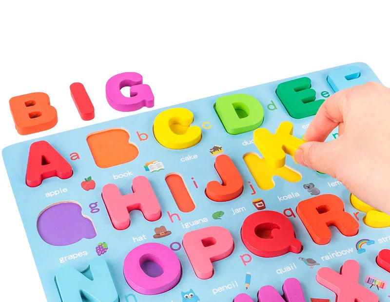 Colorful & Educational – Montessori Number & Letter Educational Puzzle