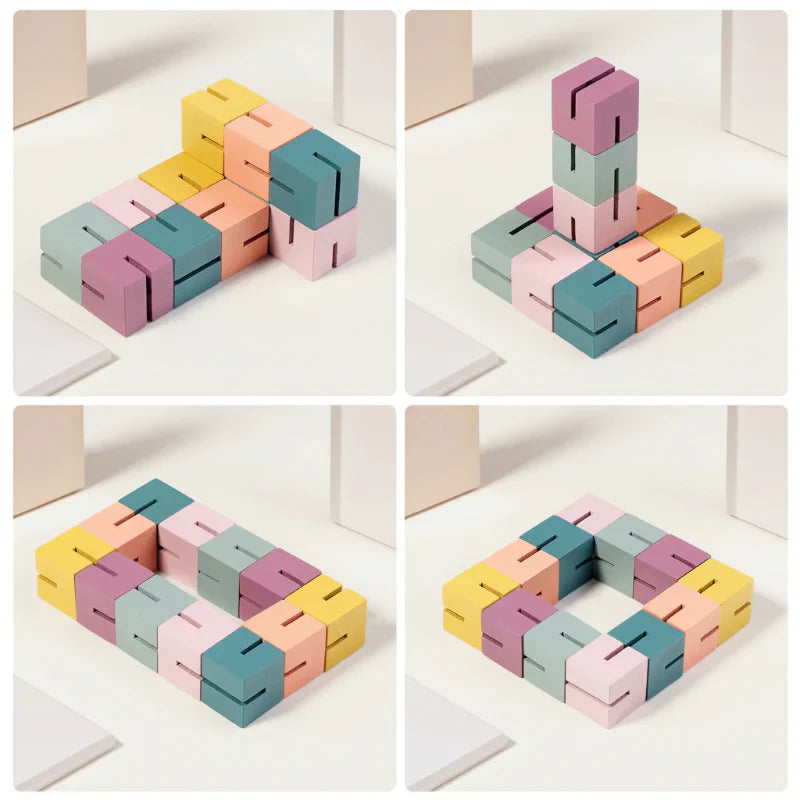 Challenging & Educational – 3D Wood Building Blocks Puzzle