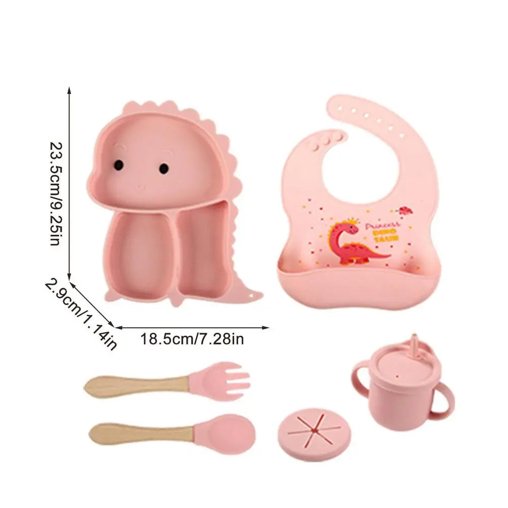 7-piece set - Silicone Children's Tableware
