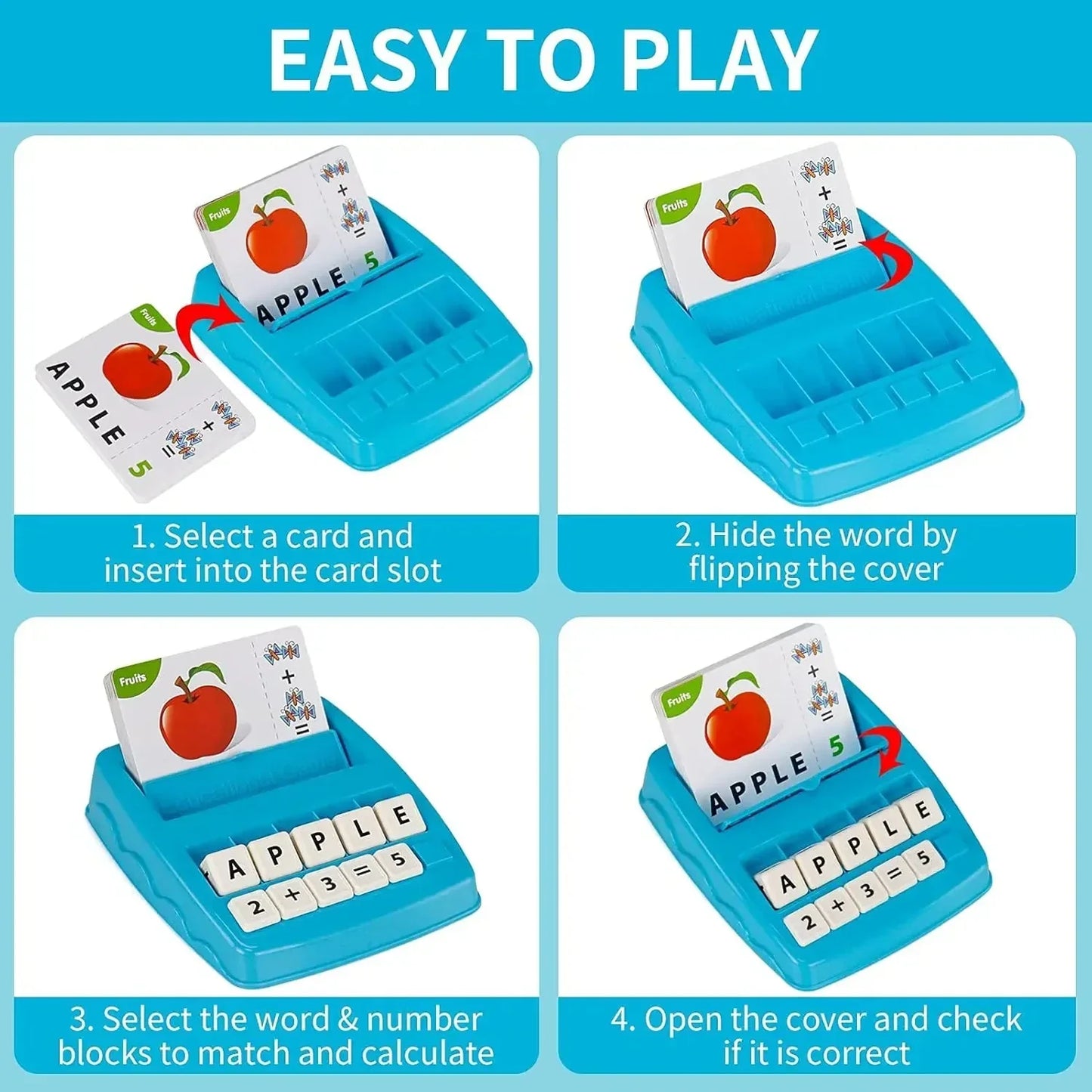 2-in-1 - Educational & Play Set with Alphabet and Number Cards