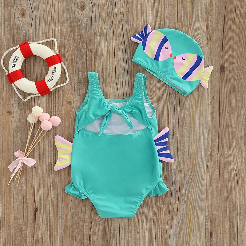 Play Fish Print - Girls Swimsuit