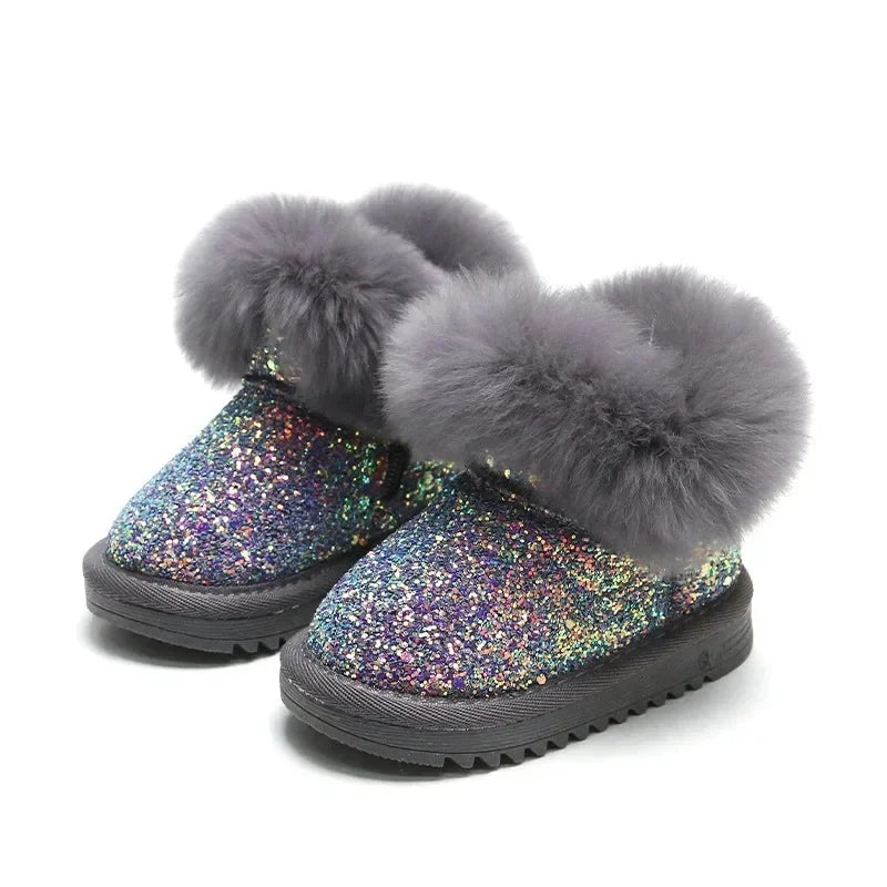 Warm & Stylish - Glitter Children's Winter Shoes