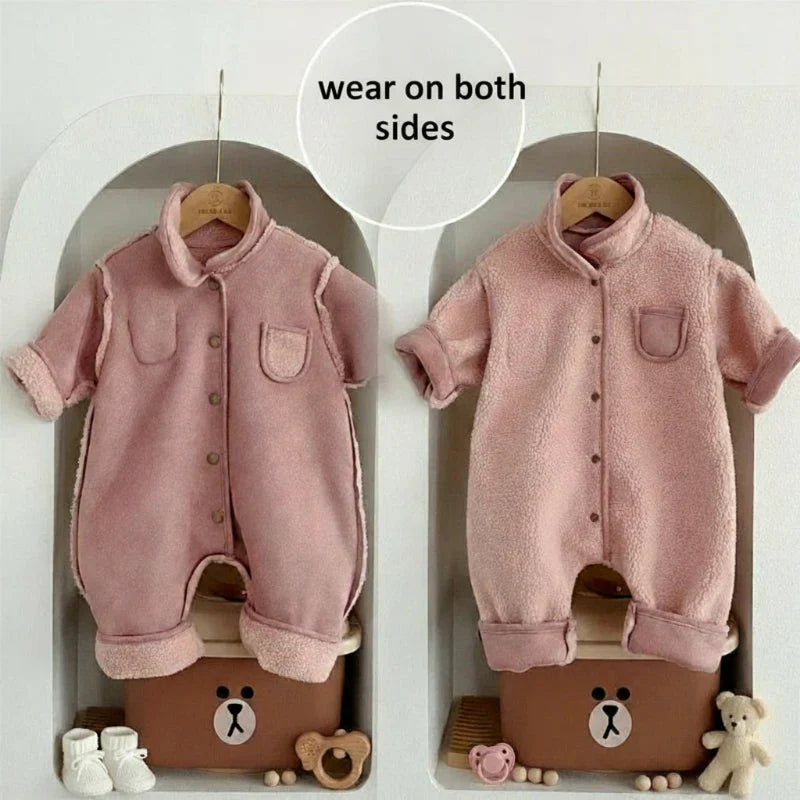 Cozy & Stylish – Thick Winter Romper with Hood