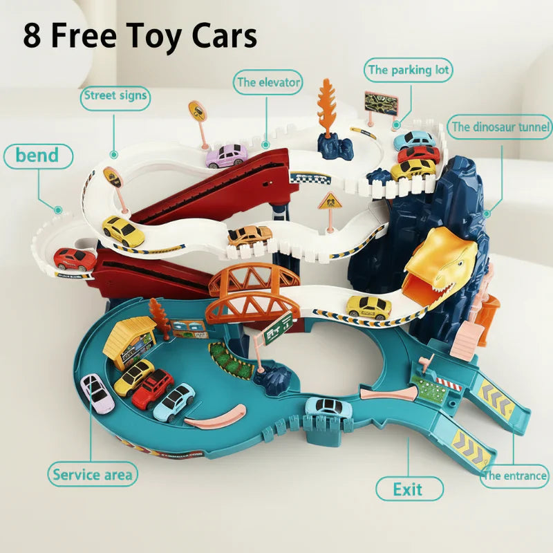 Cool & Educational – Dino Race Track with Cars