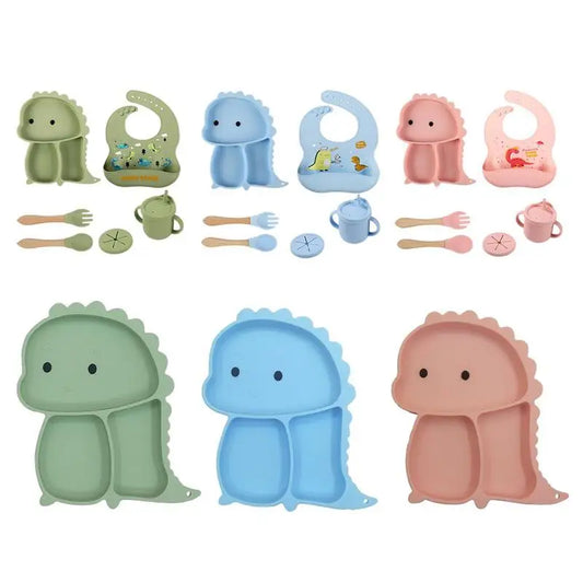 7-piece set - Silicone Children's Tableware