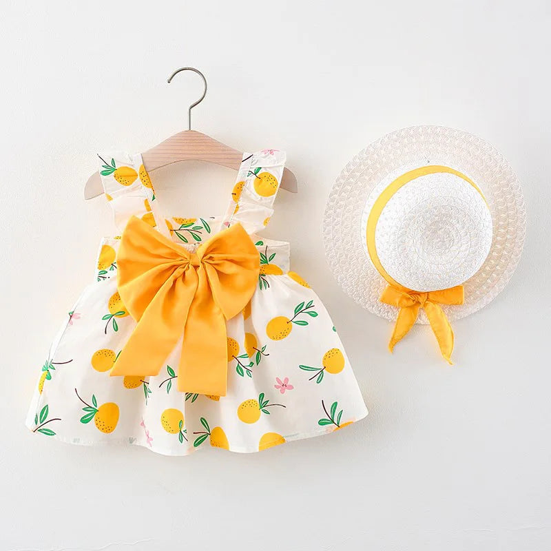Sweet & Summery - Fruit Dress (includes FREE straw hat)