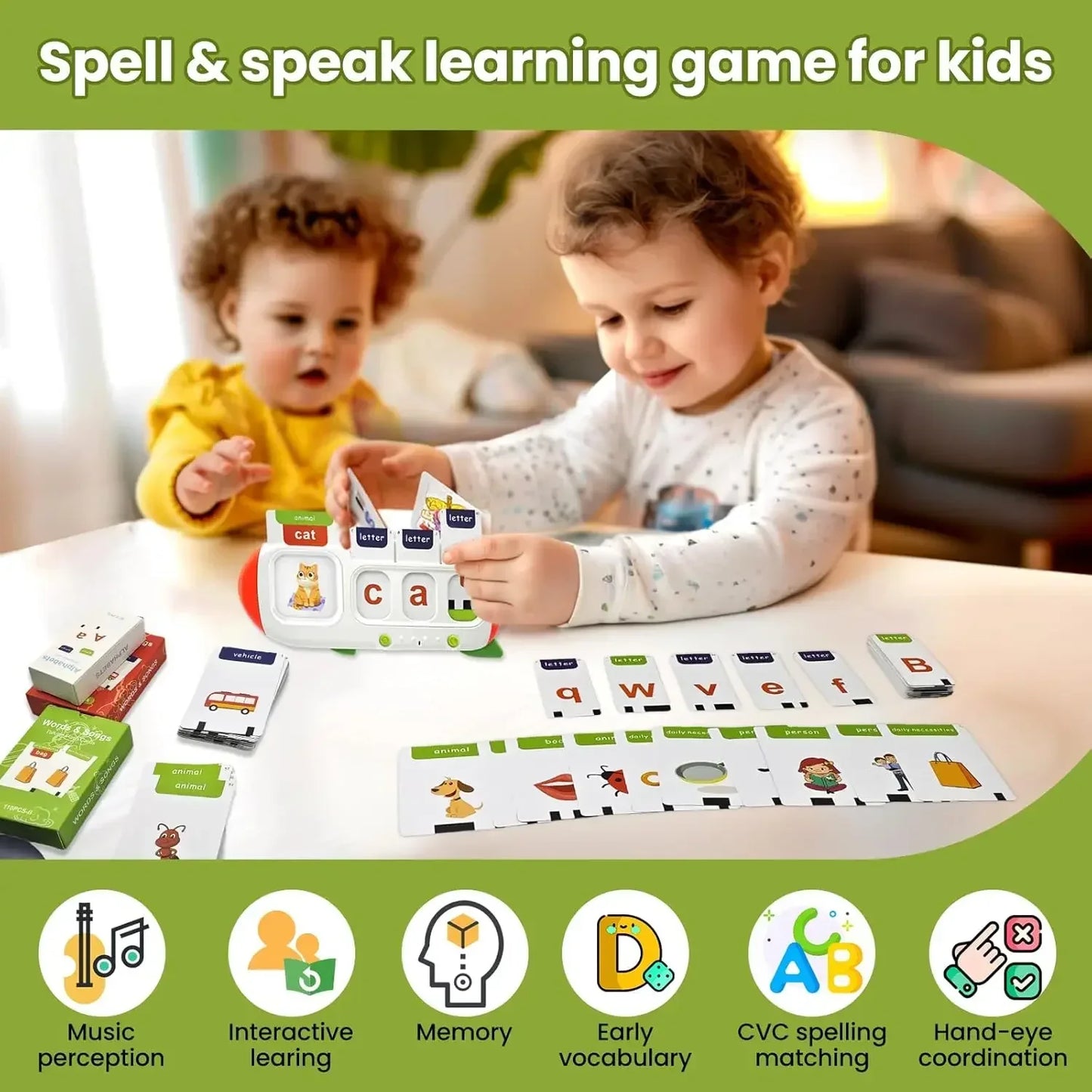 Learn English words – Educational card machine