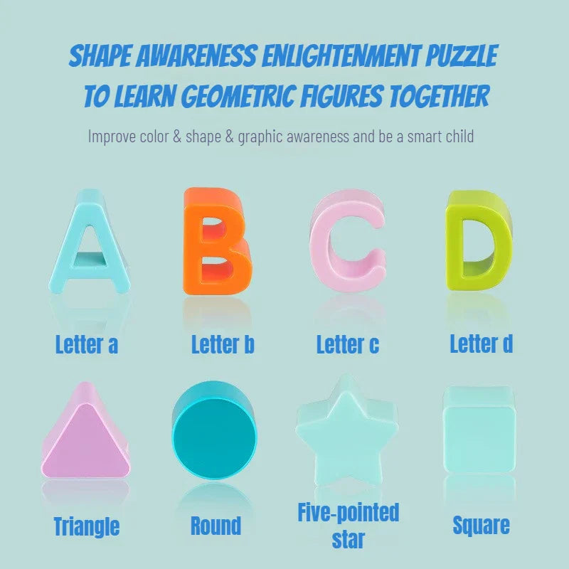 Play & Learn – Vibrant Shapes Sorting Bucket