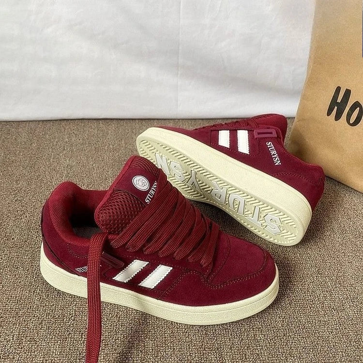 Fashionable and comfortable – burgundy sneakers