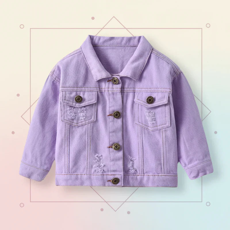 Candy Color Denim Jacket – Lightweight Denim Jacket for Children