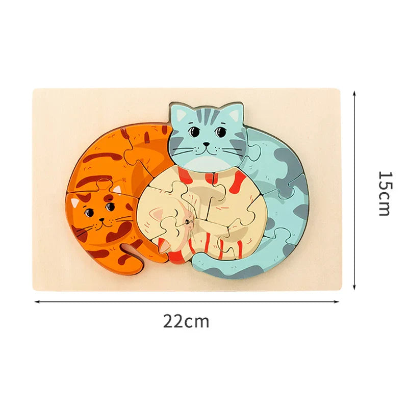 Explore & Learn - Cartoon Wood Puzzle