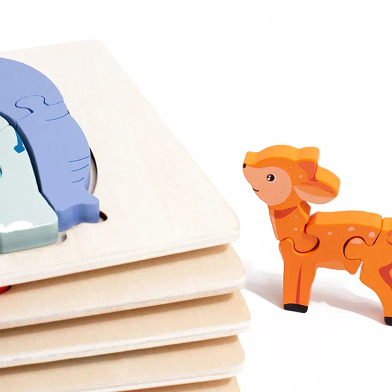 Explore & Learn - Cartoon Wood Puzzle