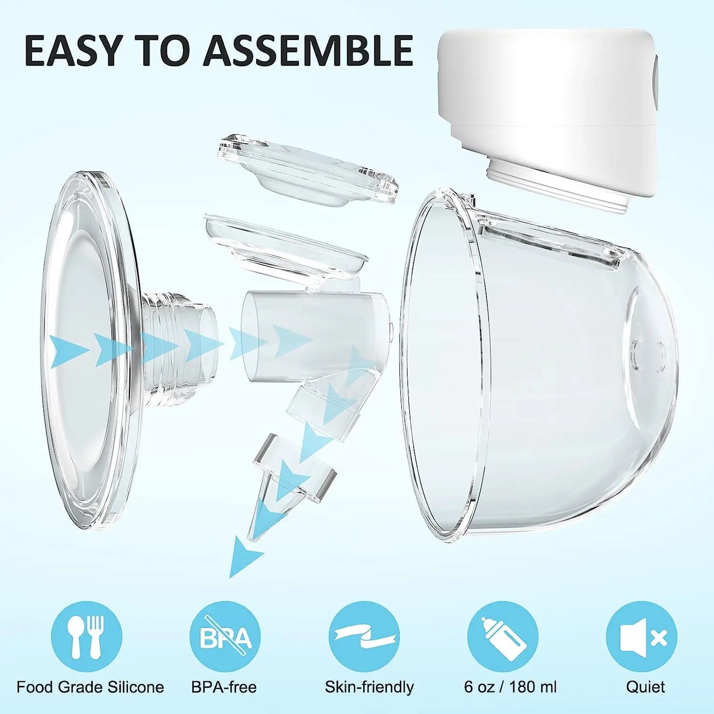 Wireless & Discreet - Hands-free Electronic Breast Pump
