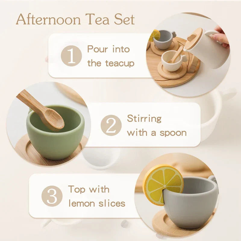 Wood & Silicone - Plaything Tea Set