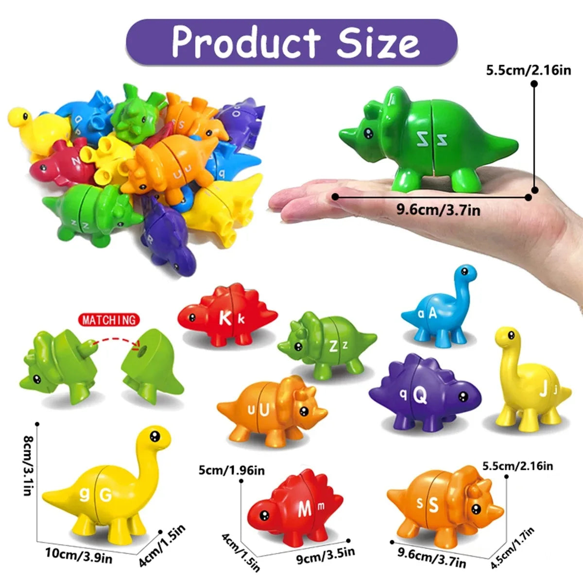 Matching Dino's – Play & Educational - Alphabet And Numbers Dino Game