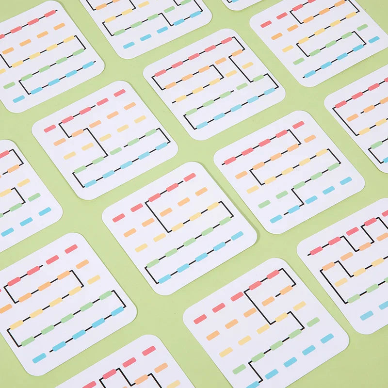 Knotting & Coloring - Laying patterns with string