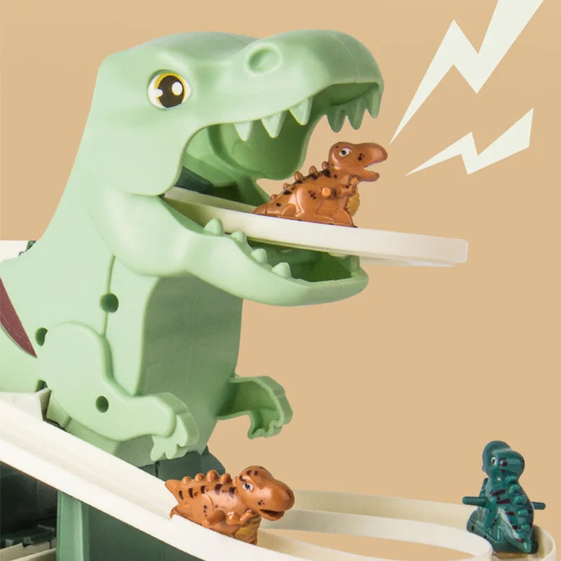 Mini Roller Coaster Play - Dino Slide