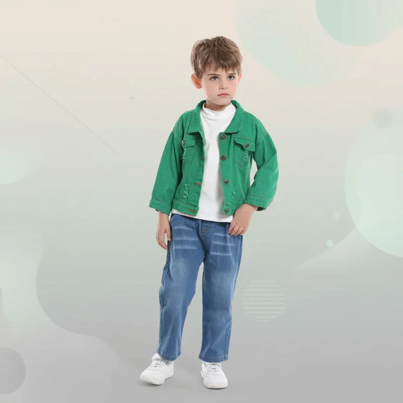 Candy Color Denim Jacket – Lightweight Denim Jacket for Children