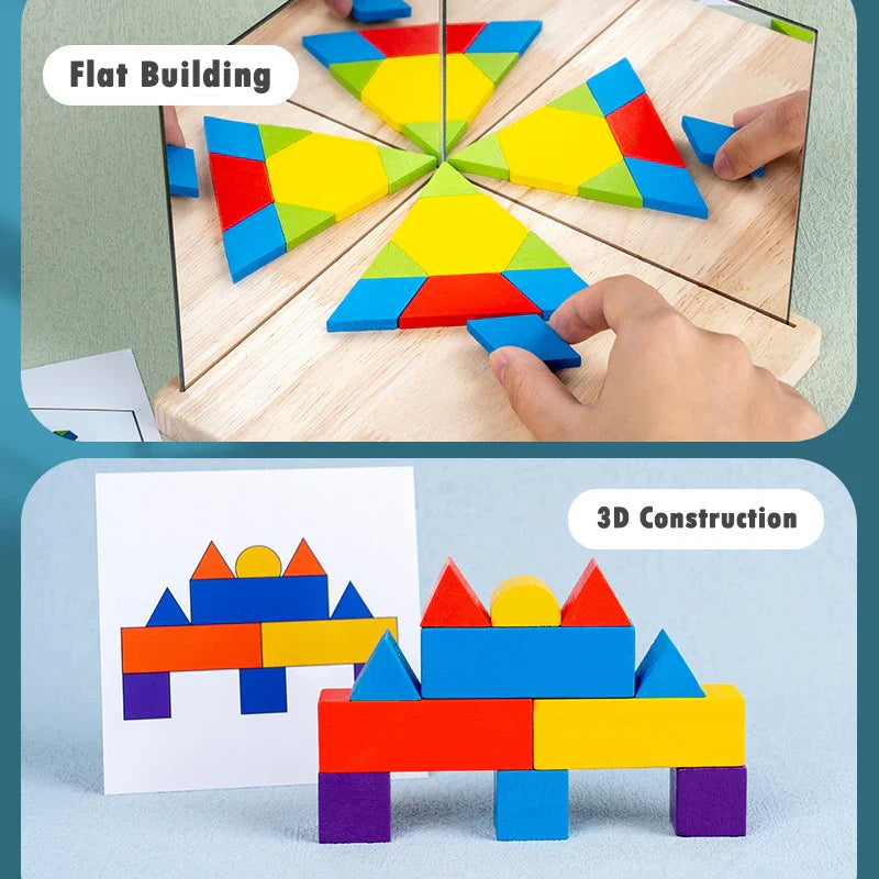 Mirroring & Educational - Puzzle blocks with mirror